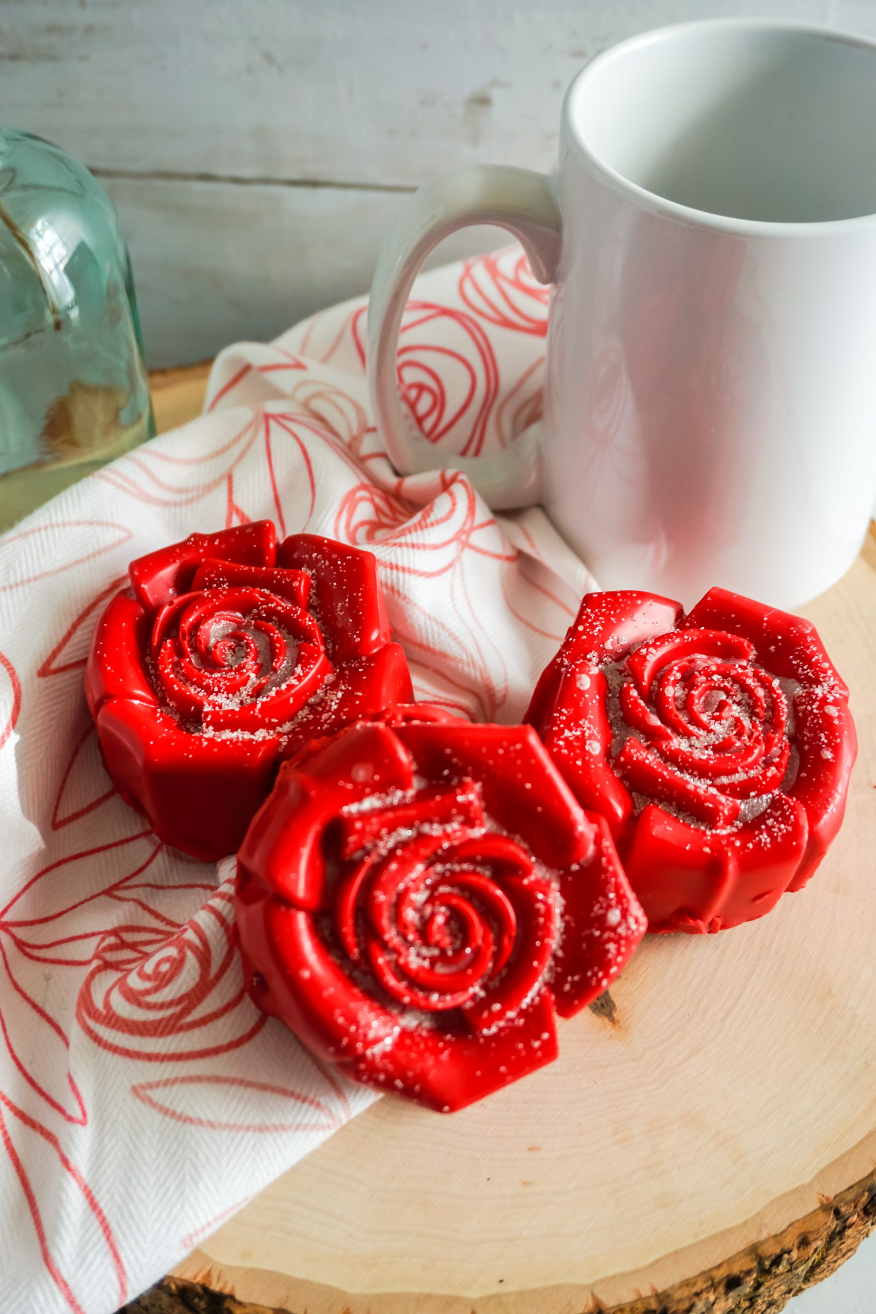 three red rose pop rocks hot cocoa bombs