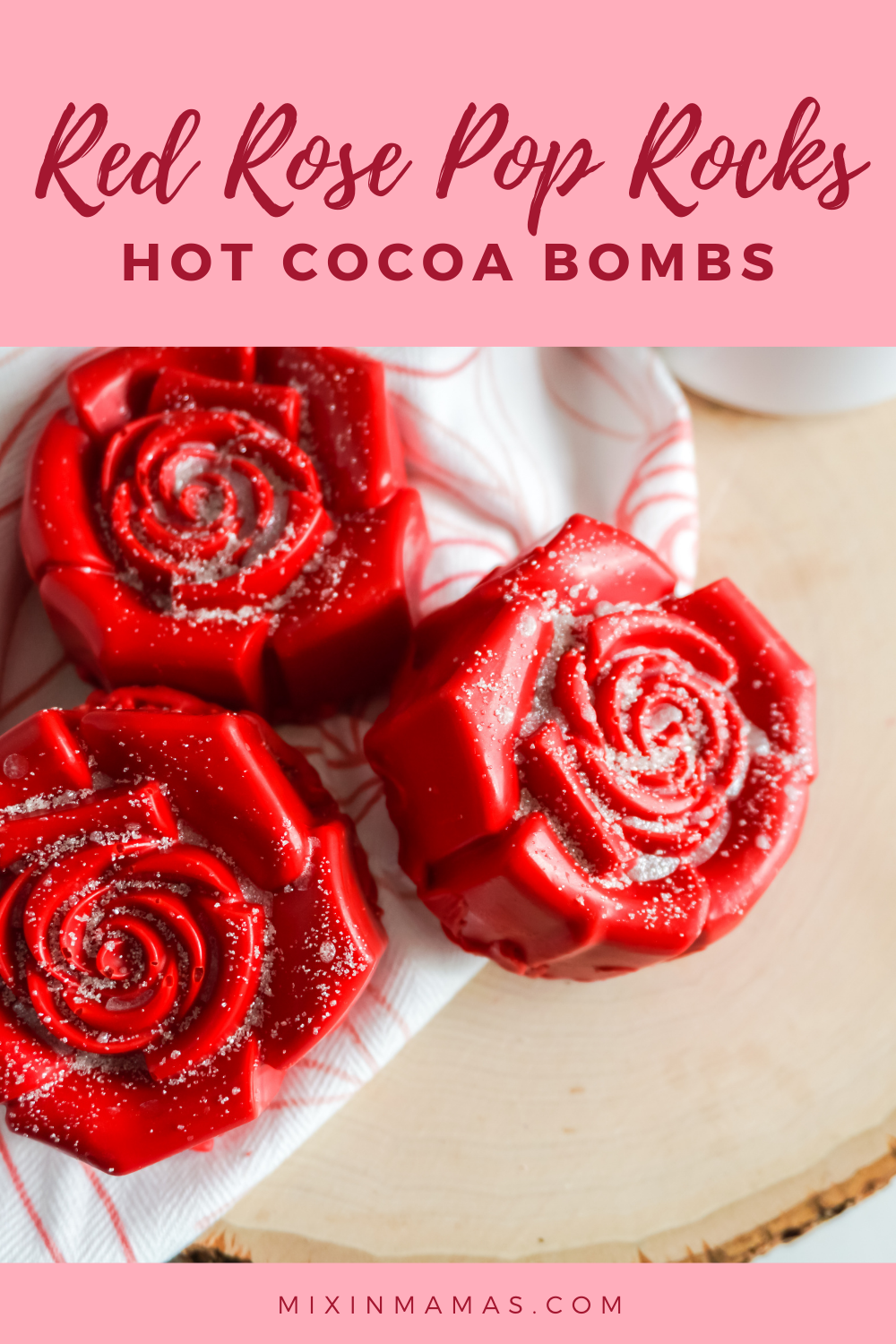 Red Rose Pop Rocks Hot Cocoa Bombs