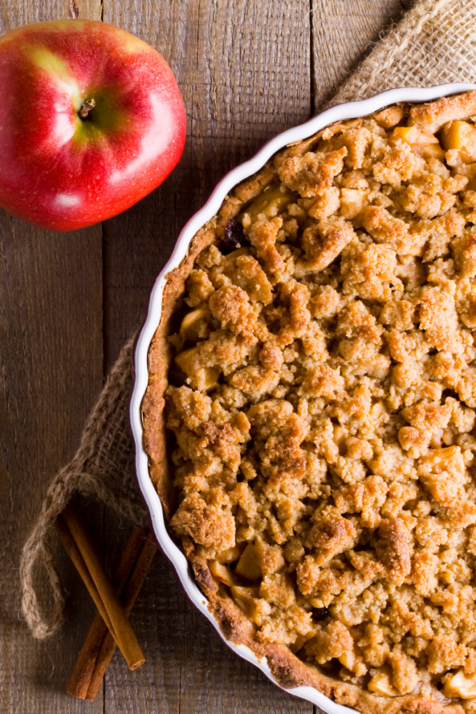 Crumbly Top Apple Pie: An Easy and Delicious Not-Quite-Traditional Dessert - Mixin Mamas