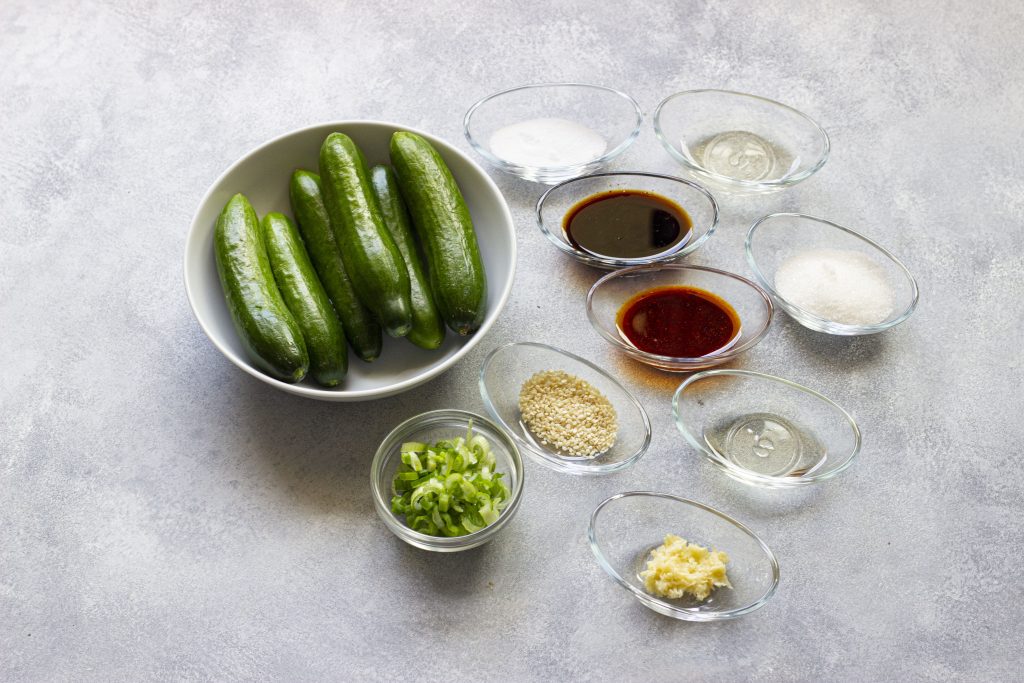ingredients needed for asian cucumber salad