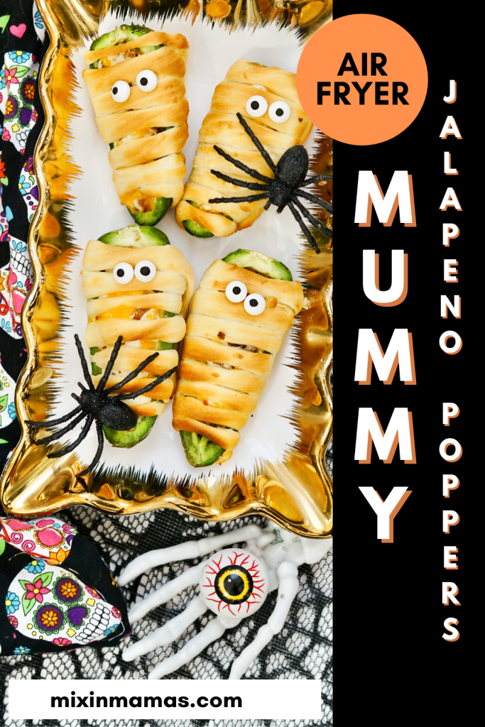 air fryer mummy jalapeno poppers