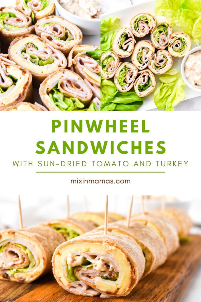 Pinwheel Sandwiches with Sun-Dried Tomato and Turkey 