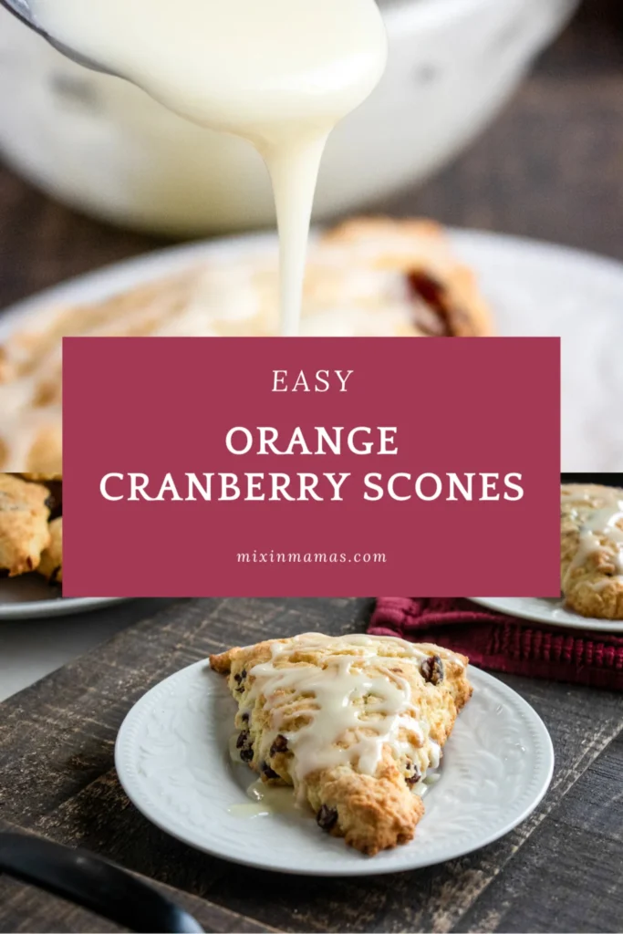 Easy orange cranberry scones topped with a smooth citrus glaze